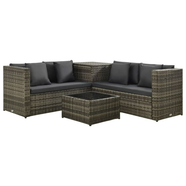 vidaXL Folding Garden Table HDPE Brown Rattan Look Outdoor Camping Furniture vidaXL Folding Garden Table HDPE Brown Rattan Look Outdoor Camping Furniture